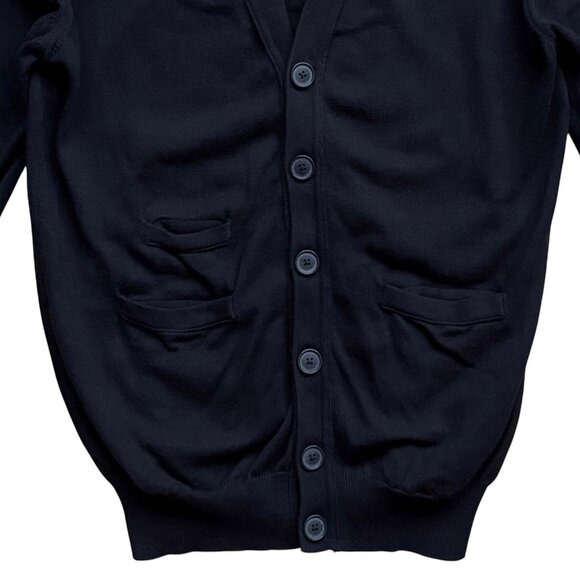 J.Lindeberg Cotton V-Neck Cardigan | Small | Black - Picture 3 of 10